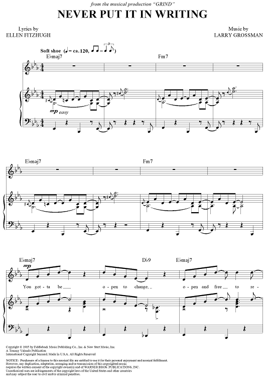 Never Put It in Writing