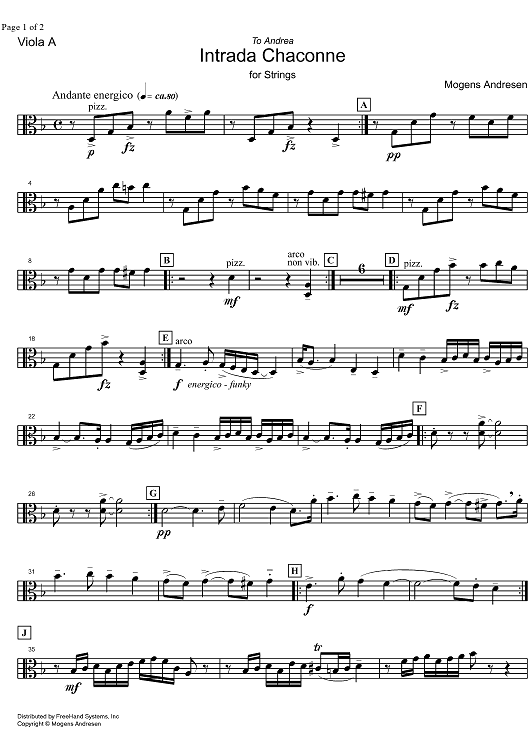 Intrada Chaconne - Viola 1