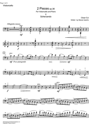 Scherzando Op.36 No. 1 - Cello