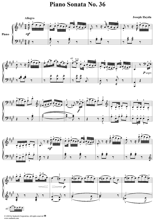 Piano Sonata no. 45 in A major, Op. 14, no. 4, HobXVI/30