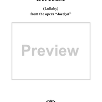 Berceuse (Lullaby) from the opera "Jocelyn"