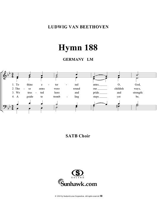 To Thine Eternal Arms, O God