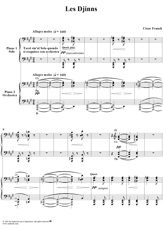 Les Djinns, Symphonic Poem, M45