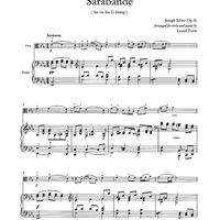 Sarabande (Air on the G String) - Piano Accompaniment