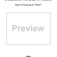 Concerto No. 2 in C Minor from "6 Concerti Grossi" - From "6 Concertos in 7 Parts" - Violin 1