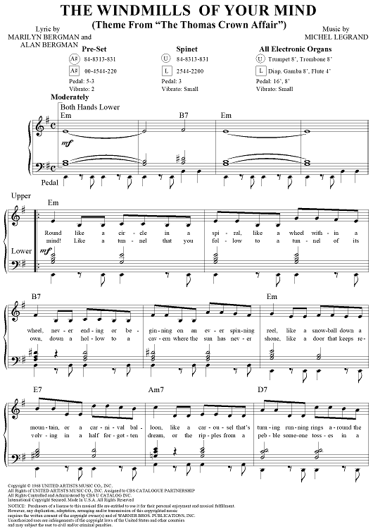 The Windmills of Your Mind