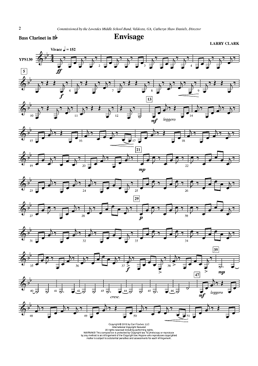 Envisage - Bass Clarinet in Bb