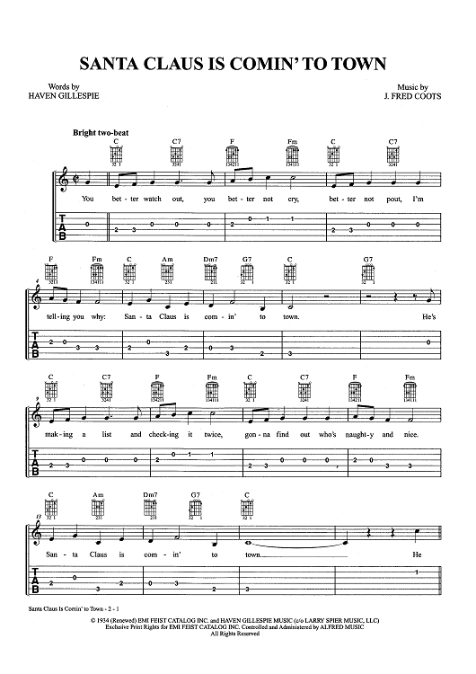 Santa Claus Is Comin' To Town