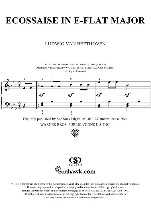 Ecossaise in E-flat Major, WoO86