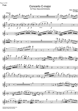 Concerto C Major KV299 - Flute