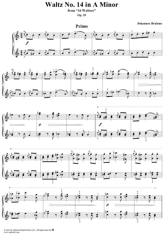 Waltz No. 14 in A Minor