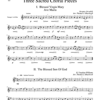 Three Sacred Choral Pieces - Trumpet 1 in Bb