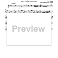 La Rejouissance - from The Royal Fireworks - Violin 2 (for Viola)