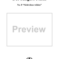 "Nicht diese wilden", No. 8 from "Des Sängers Fluch", Op. 139