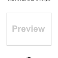 Cello Sonata in C Major - Cello