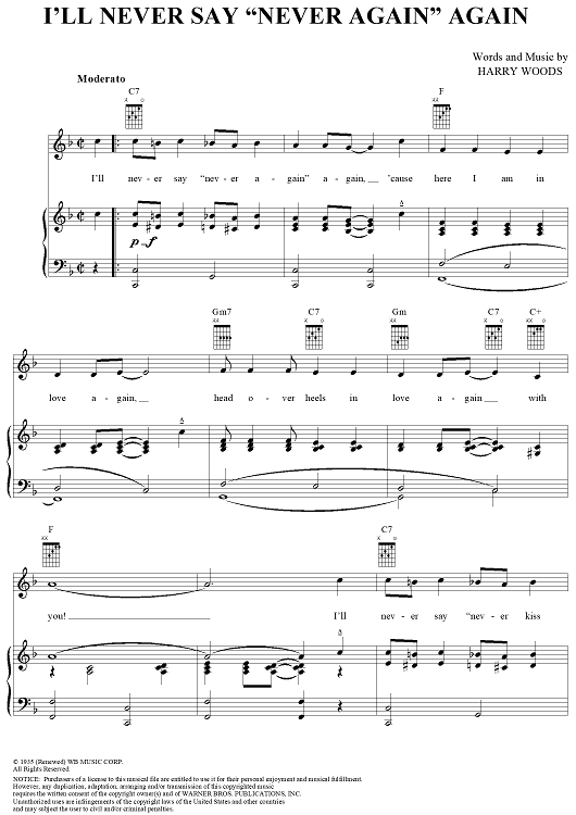 We'll Never Say Goodbye - Big Band中古楽譜 We'll Never Say We'll Never Say Goodbye - Big Band中古楽譜 We'll Never Say