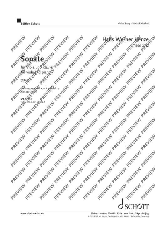 Sonate - Score and Parts