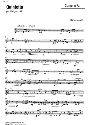 Quintetto Op.91 - Horn in F