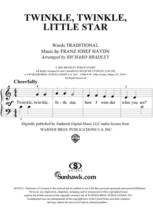 Twinkle twinkle little star sheet piano deals
