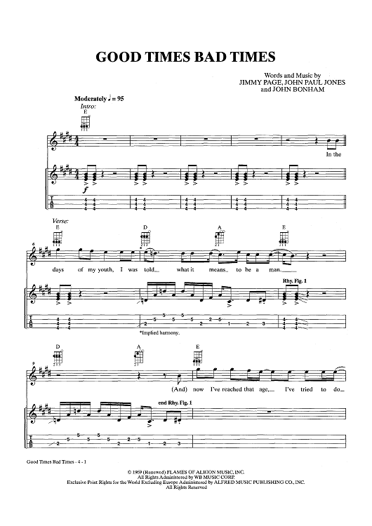 Good Times Bad Times