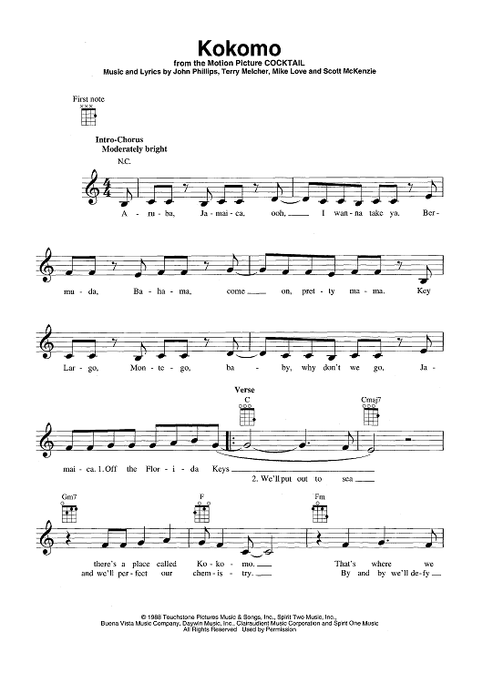 Kokomo - from the Motion Picture 'Cocktail'