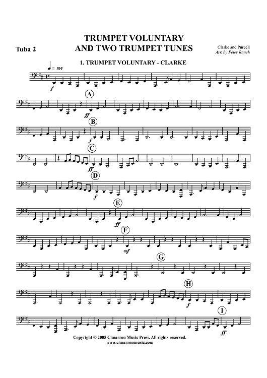 Trumpet Voluntary and Two Trumpet Tunes - Tuba 2