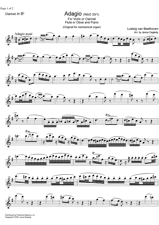 Adagio - Clarinet