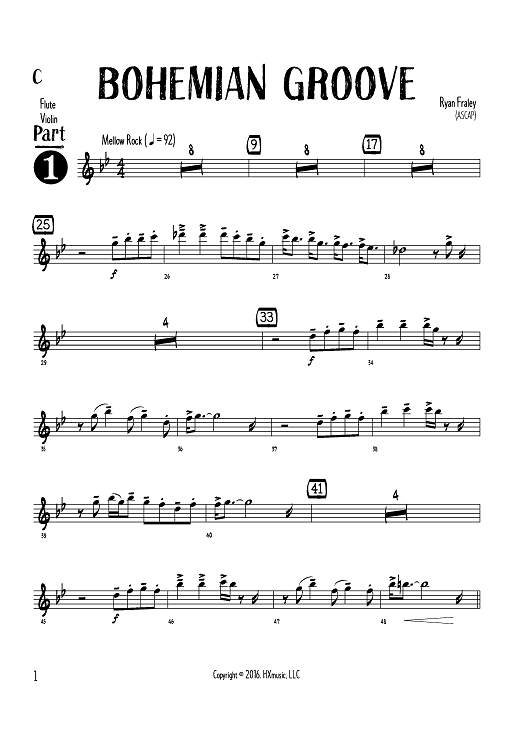 Bohemian Groove - C Instruments Part 1