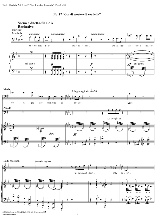 Macbeth, Act 3, No. 17, Scena and Duet-Finale III. "Ora di morte e di vendetta"