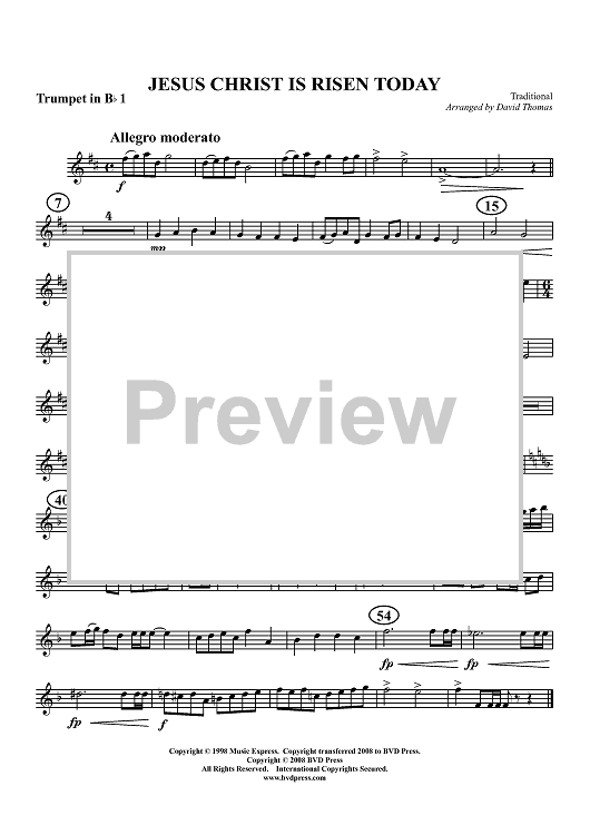 Jesus Christ is Risen Today - Trumpet 1