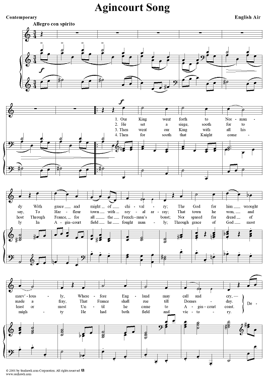 Agincourt Song