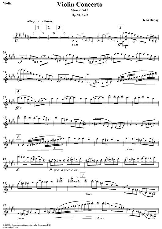 Violin Concerto, no.2, op. 90, - Violin
