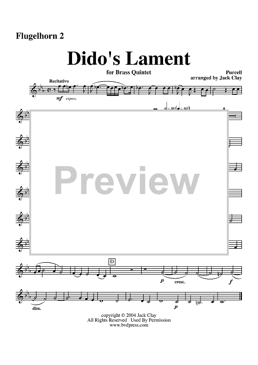 Dido's Lament - Flugelhorn 2