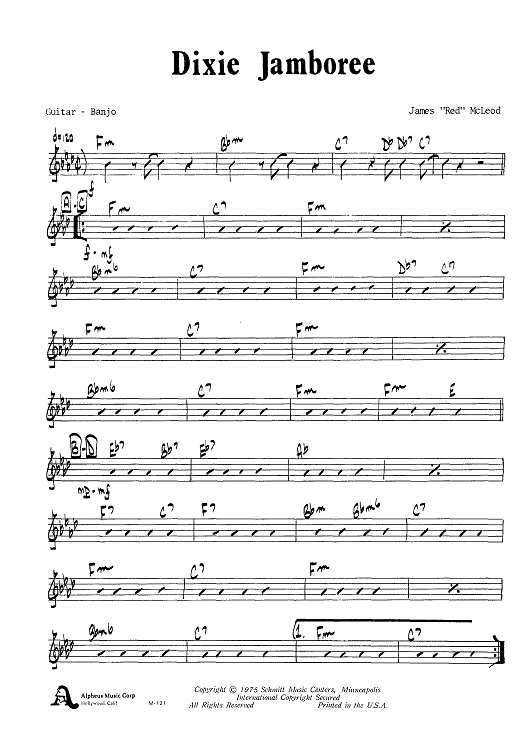 Dixie Jamboree - Banjo/Guitar