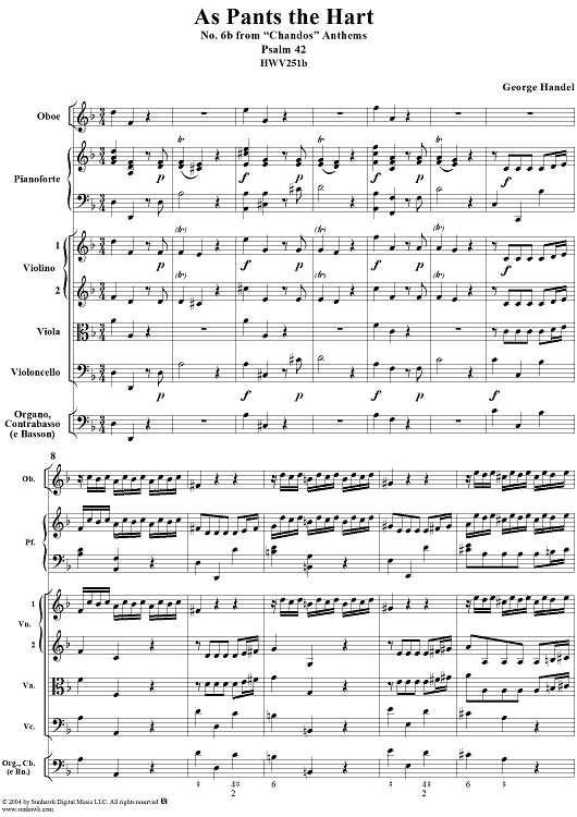 "Chandos" Anthems: No. 6b, As Pants the Hart