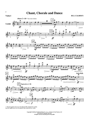 Chant, Chorale And Dance - Violin 1