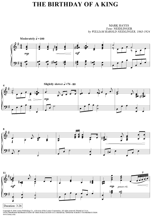 The Birthday of a King