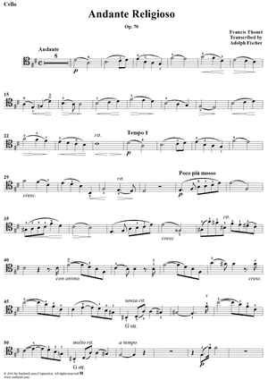 Andante Religioso, Op. 70 - Cello