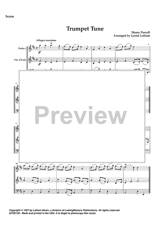 Trumpet Tune - Score