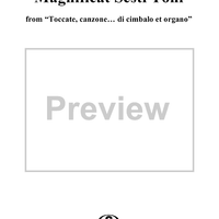 Magnificat Sesti Toni, No. 25 from "Toccate, canzone ... di cimbalo et organo", Vol. II