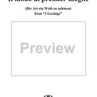 3 Gesänge Op.83, No. 3 - Il modo di prender moglie, Op.83 No.3, D902