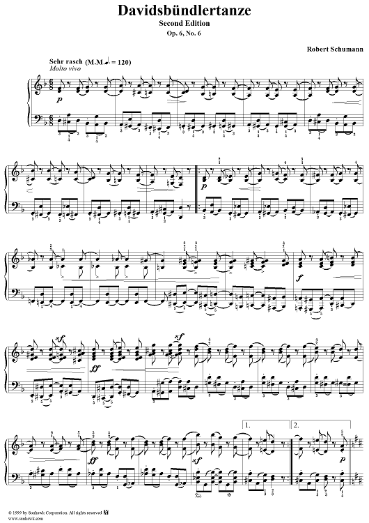 Davidsbündlertänze, Op. 6, No. 06 (2nd Edition, 1850)