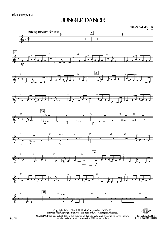 Jungle Dance - Bb Trumpet 2