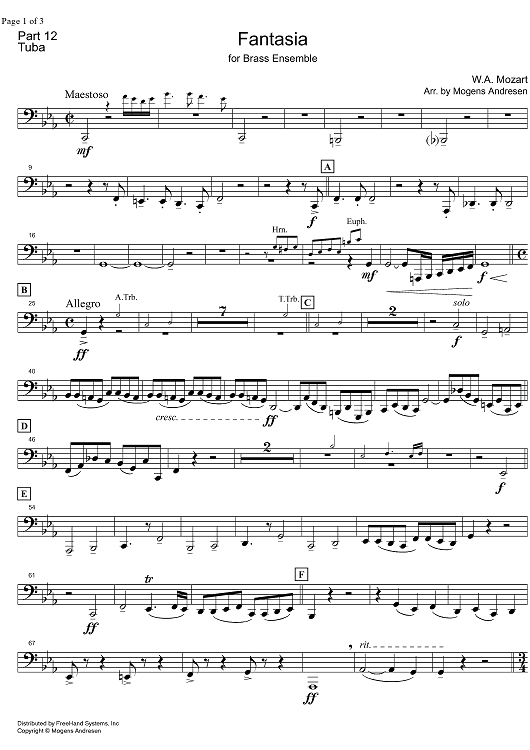 Fantasia KV608 - Tuba