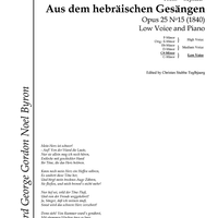Aus dem hebräischen Gesängen Op.25 No.15