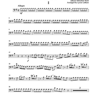 Brandenburg Concerto No. 6 - for Cello Sextet - Cello 3