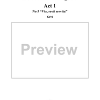 "Via, resti servita", No. 5 from "Le Nozze di Figaro", Act 1, K492 - Full Score
