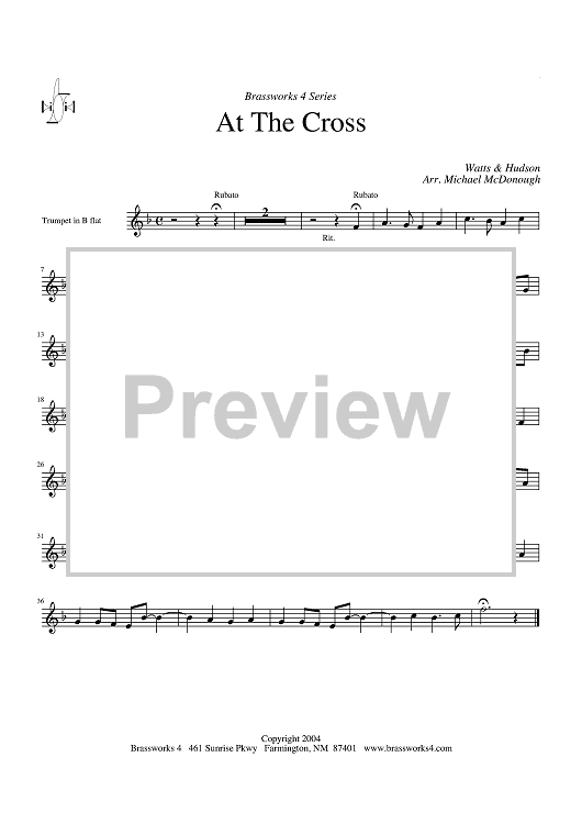 At the Cross - B-flat Trumpet