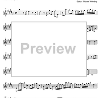Three Part Sinfonia No. 3 BWV 789 D Major - E-flat Baritone Saxophone