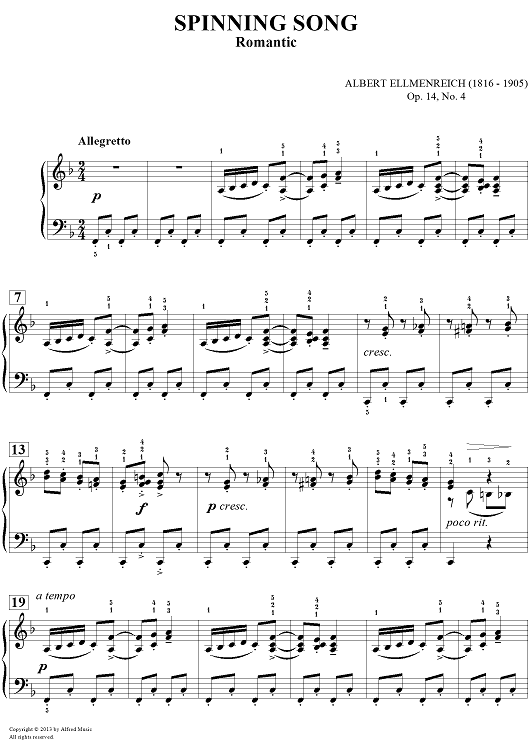 Spinning Song (Romantic)